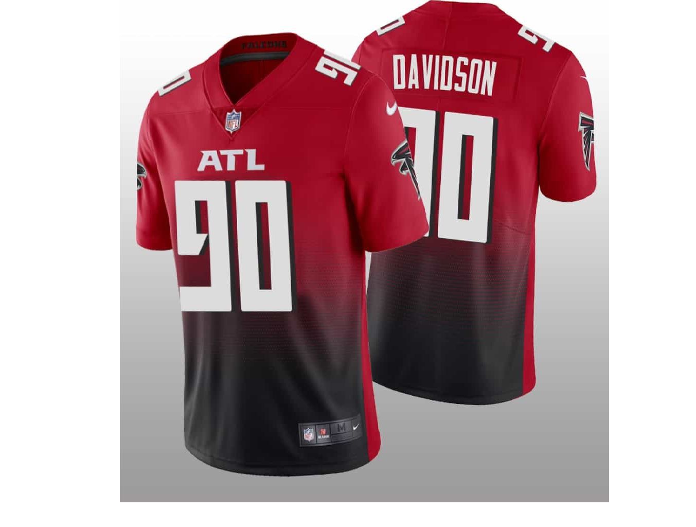 Men Atlanta Falcons #90 Marlon Davidson Nike Red Player Game NFL Jersey->atlanta falcons->NFL Jersey